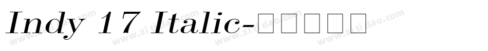 Indy 17 Italic字体转换